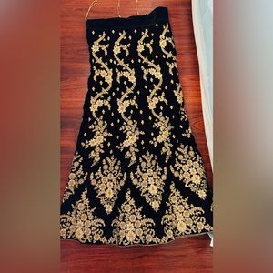 Dark Purple Velvet Lengha